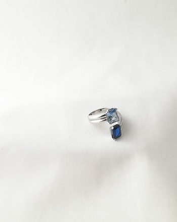 anillo de plata con piedras azules, comprar anillo de plata con piedras azules